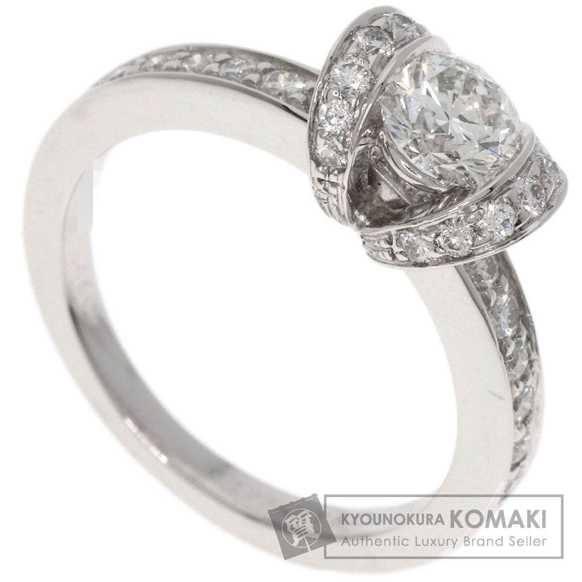 TIFFANY-Co. ティファニー リボン ダイヤモンド I-VVS1-EX リング 指輪 PT950 レディース