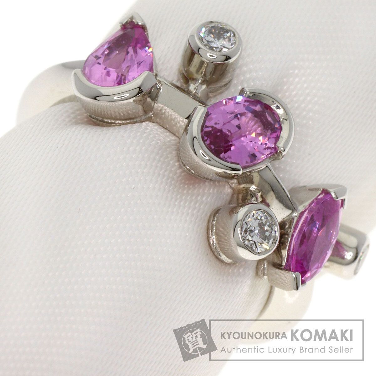 CARTIER カルティエ メリメロ ピンクサファイア ダイヤモンド 49 リング 指輪 PT950 レディース