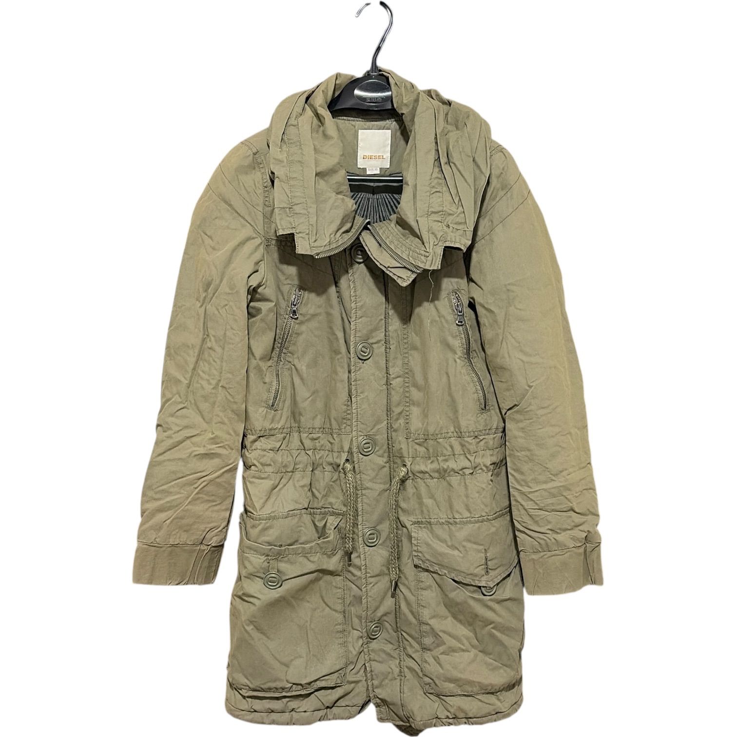 オリーブ色 モッズコート フリーサイズ Z1608DIESEL ディーゼル コート アウター ブラック メンズ モッズ