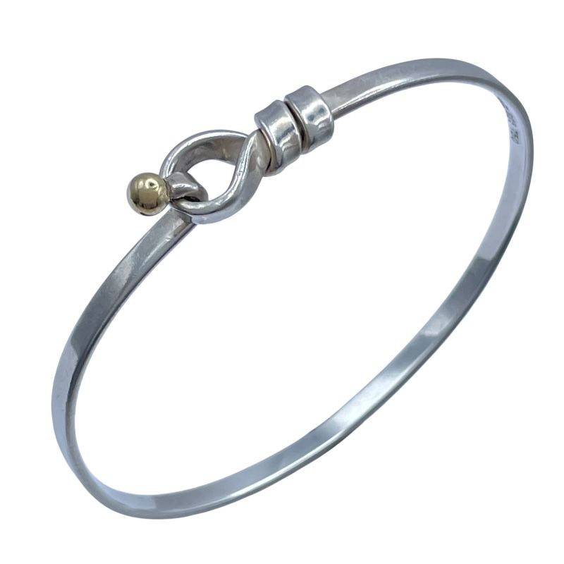 ティファニー TIFFANY&CO ラブノットバングル シルバーxゴールド 925 750 ジュエリー