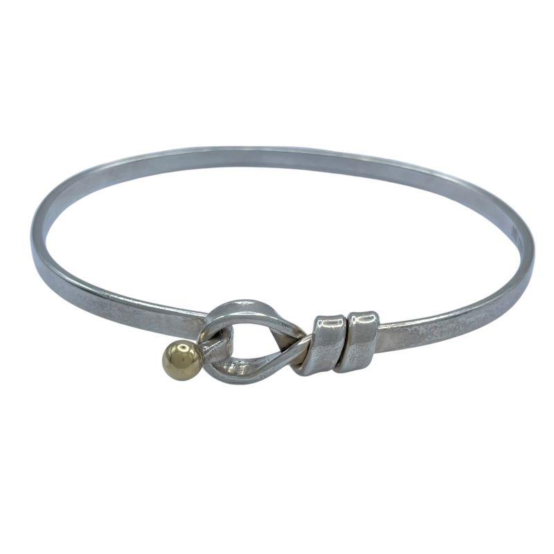 ティファニー TIFFANY＆CO ラブノットバングル シルバーxゴールド 925 750 ジュエリー