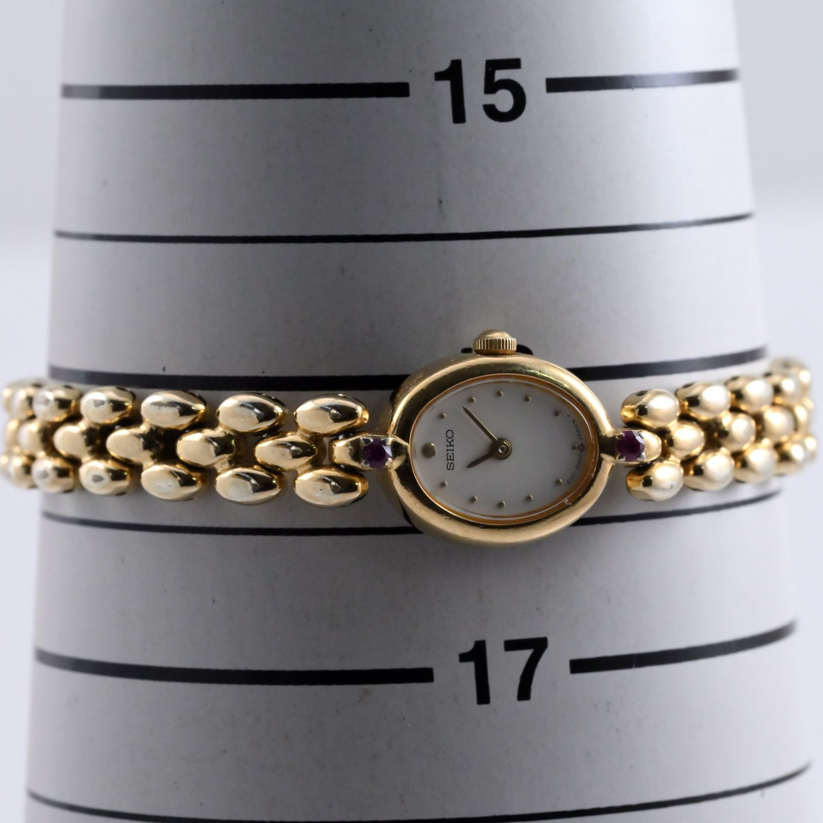 SEIKO 1E20-6140 女性用腕時計 クォーツ ゴールドブレスレット カラー