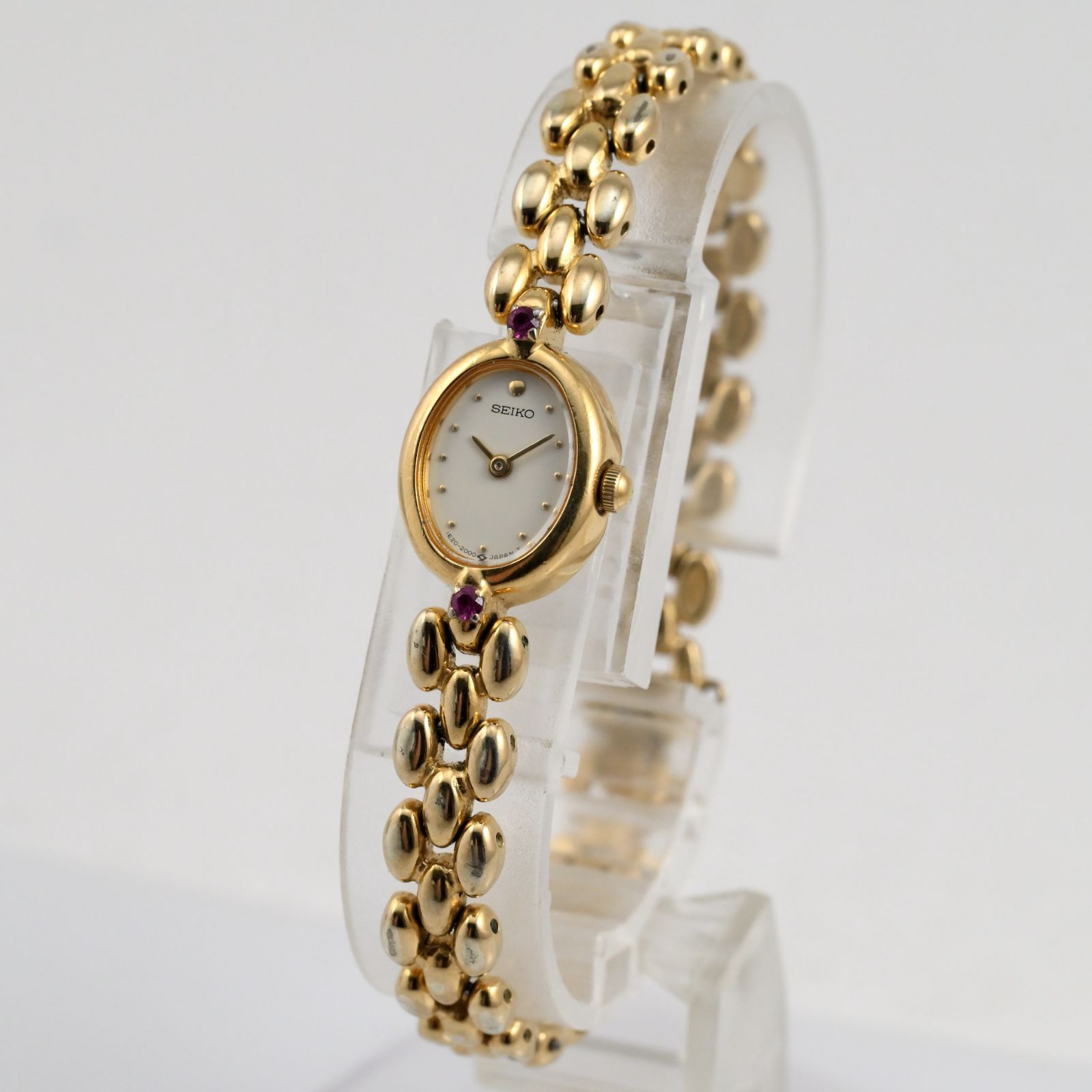 SEIKO 1E20-6140 女性用腕時計 クォーツ ゴールドブレスレット カラー