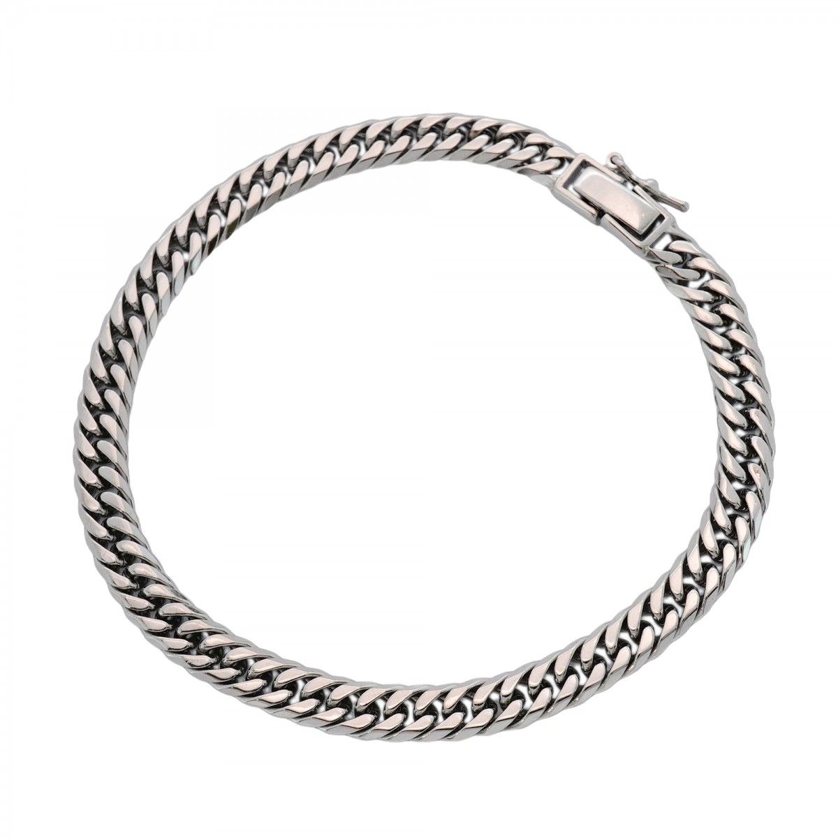 5khm103 喜平 ブレスレット Pt850 プラチナ 6面 ダブル 18.7cm 20g キヘイ メンズ レディース ユニセックス