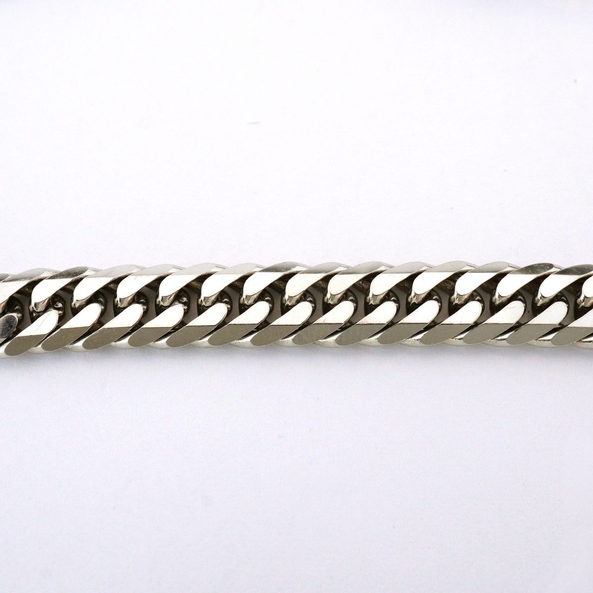 5 khm 105 喜平 ブレスレット Pt 850 プラチナ 6面 ダブル 18.5 cm 20.3 g キヘイ メンズ レディース ユニセックス