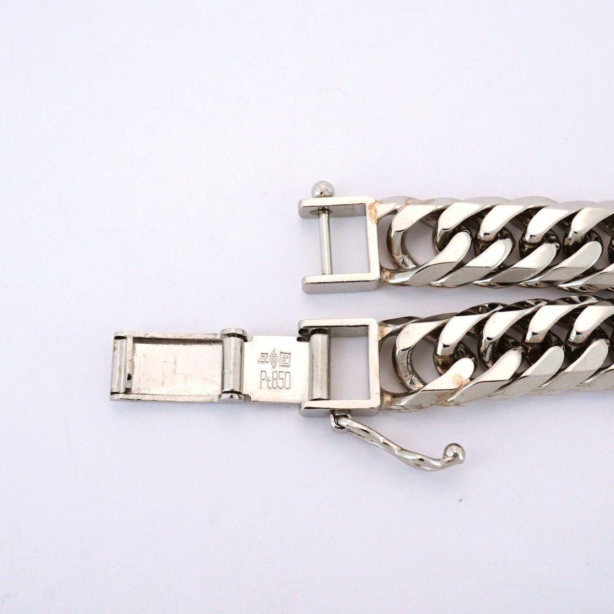  5 khm 112 喜平 ブレスレット Pt 850 プラチナ 6面 ダブル 21 cm 50.9 g キヘイ メンズ レディース ユニセックス ブレスレット アクセサリー