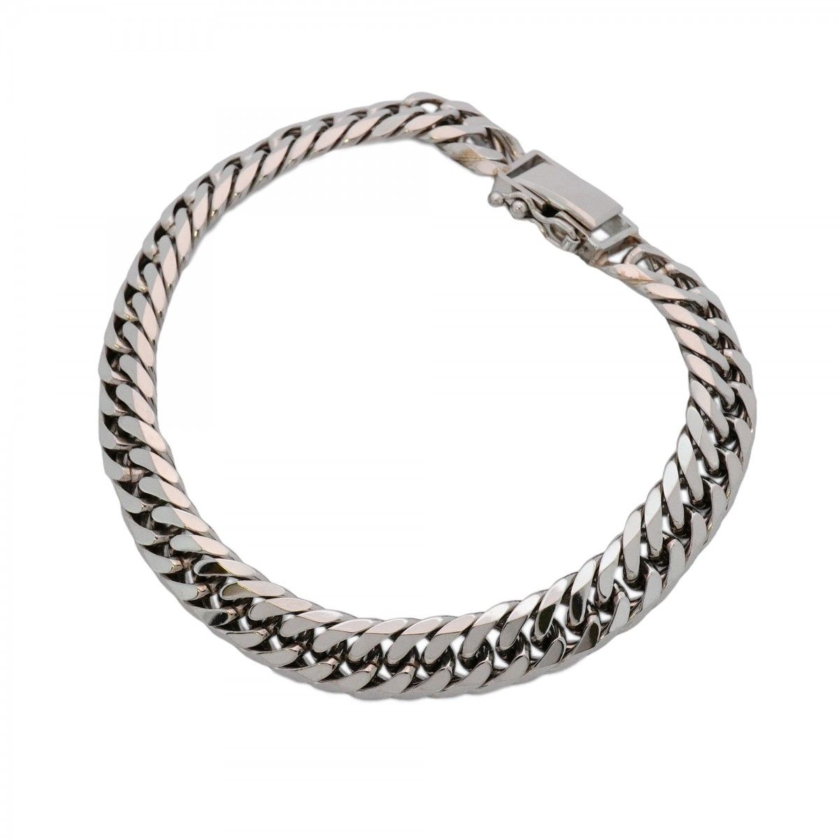 5 khm 112 喜平 ブレスレット Pt 850 プラチナ 6面 ダブル 21 cm 50 9 g キヘイ メンズ レディース ユニセックス