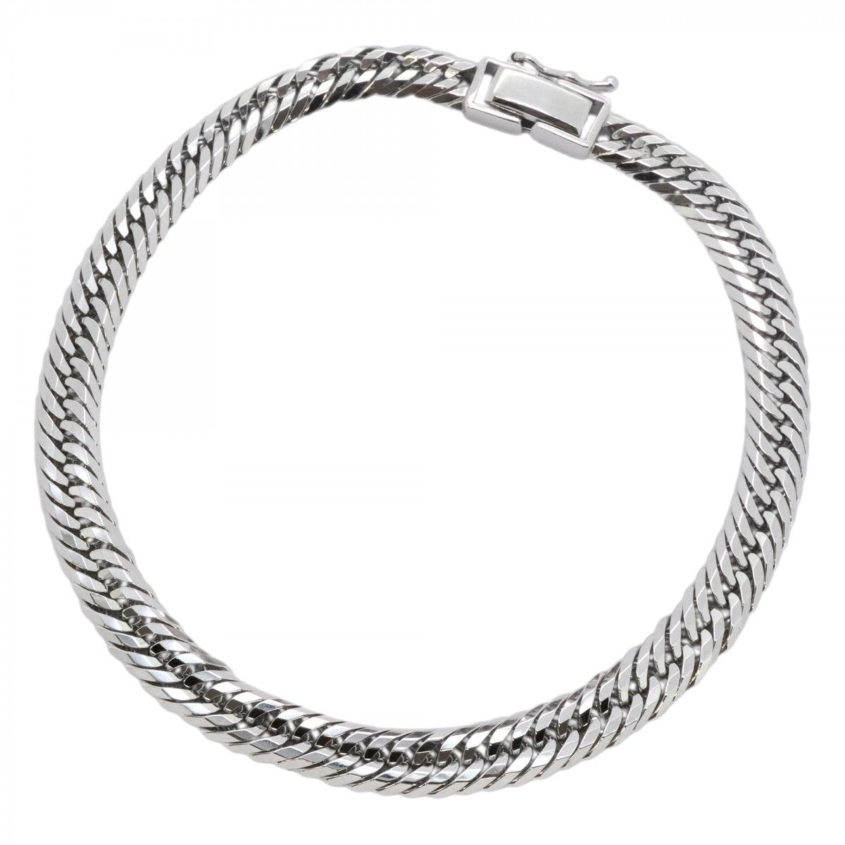 5kho028 喜平 ブレスレット Pt850 プラチナ トリプル 12面 20.7cm 21.1g キヘイ メンズ レディース ユニセックス