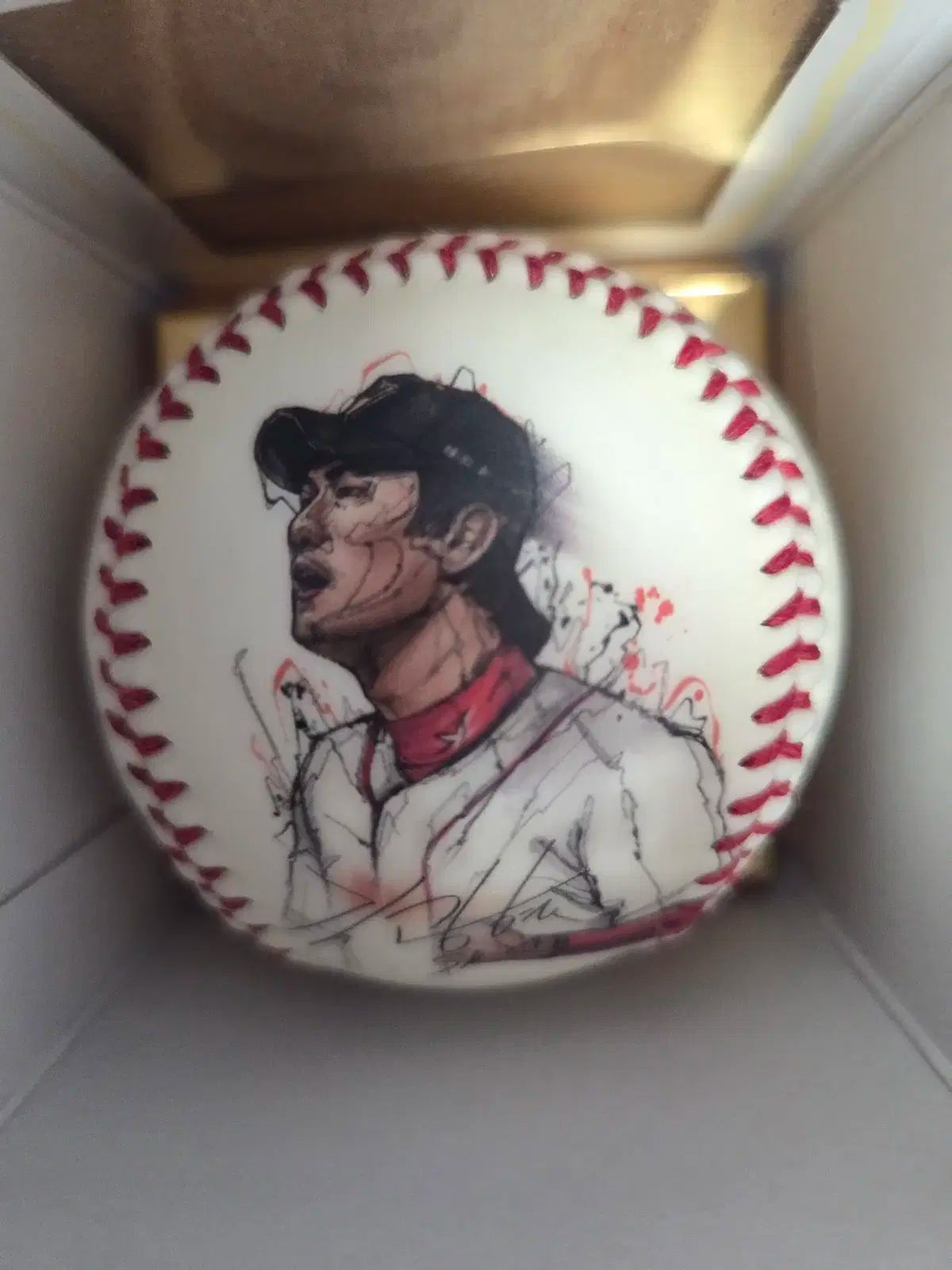 SSG LANDERS キム グァンヒョン HIC イラスト 野球ボール 展示 サインボール用