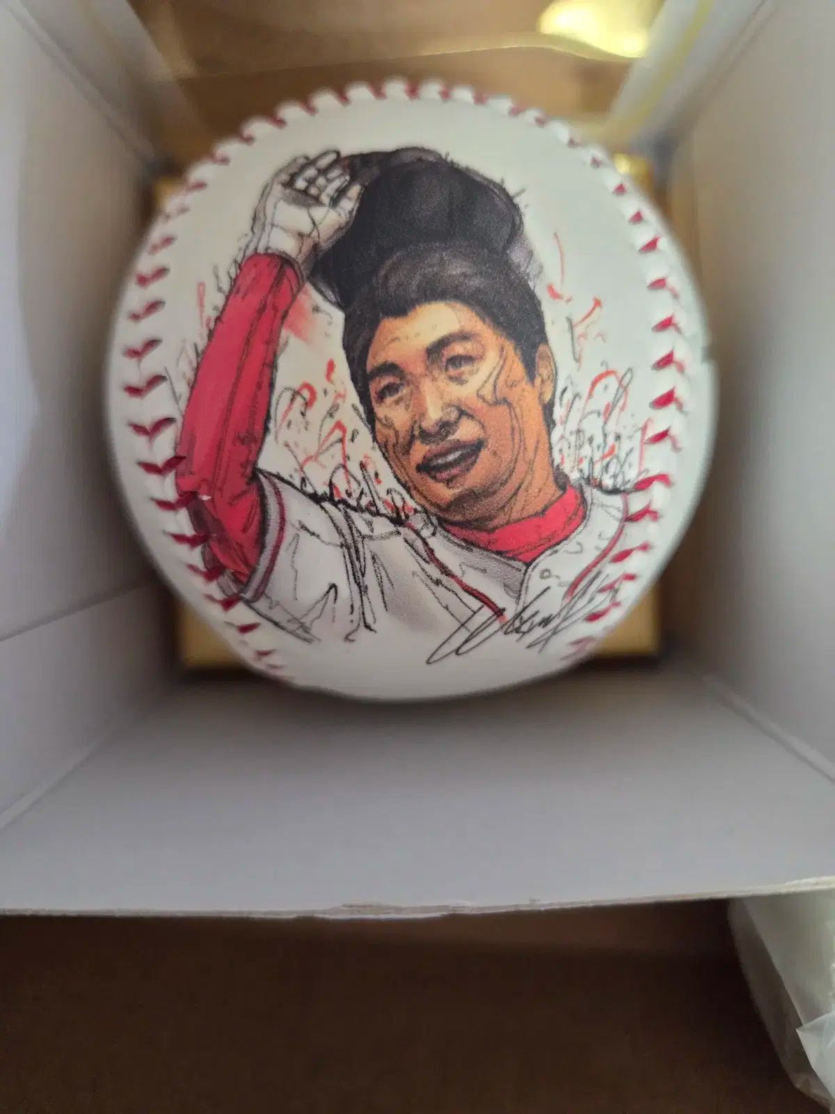 SKワイバーンズ 朴載弘 HIC イラスト野球ボール 展示サインボール用