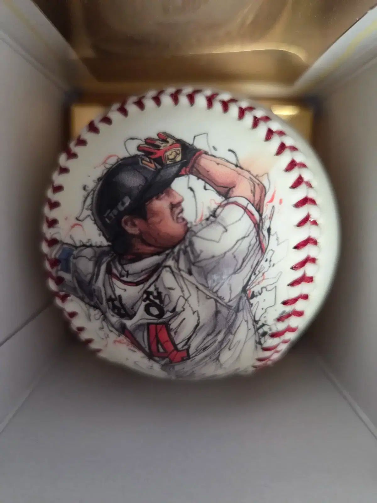 SSG LANDERS CHOI JEOUNG チェ ジョン HIC イラスト野球ボール 展示サインボール用