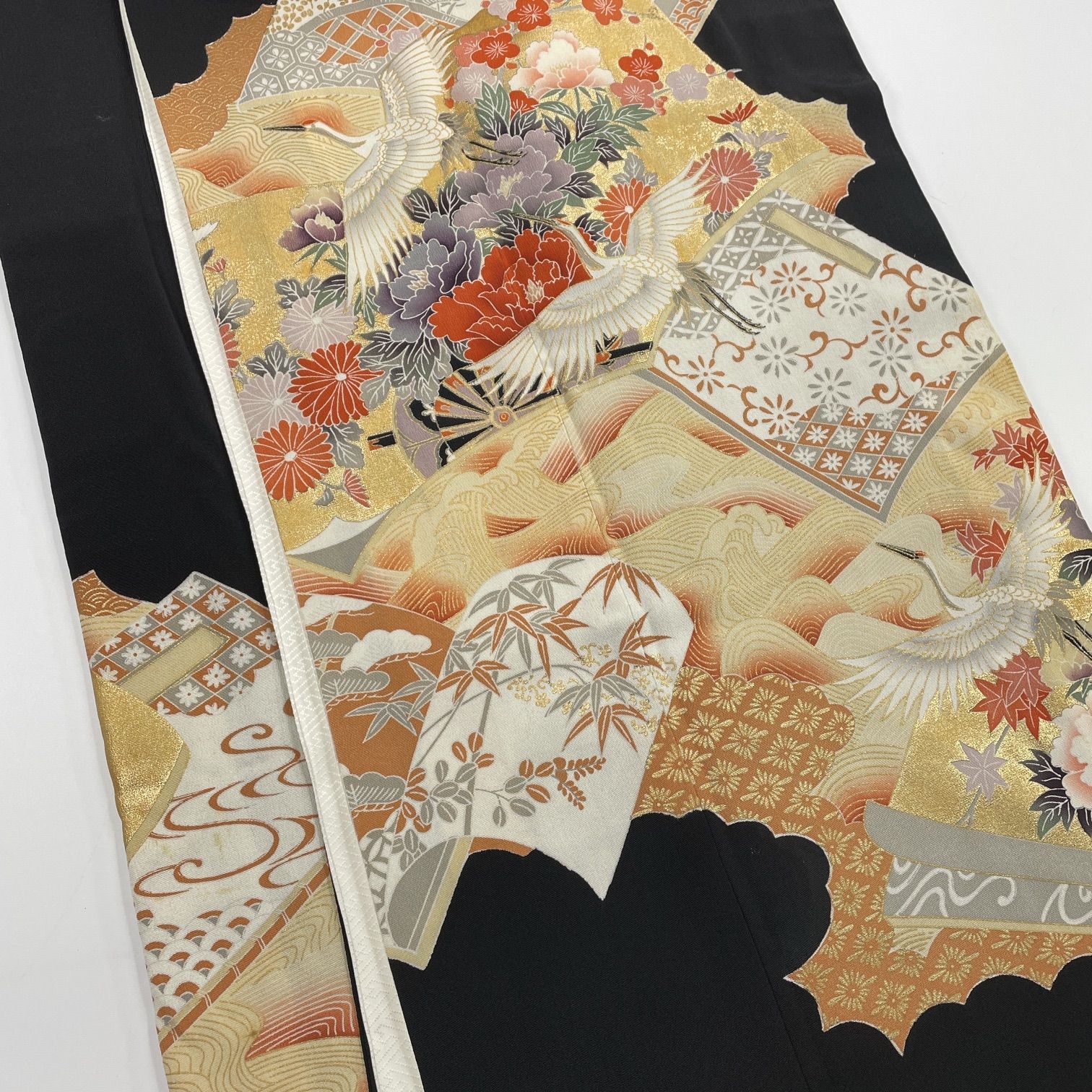  黒留袖 着物お 同梱 リメイク 着付け L 253 黒留袖 着物