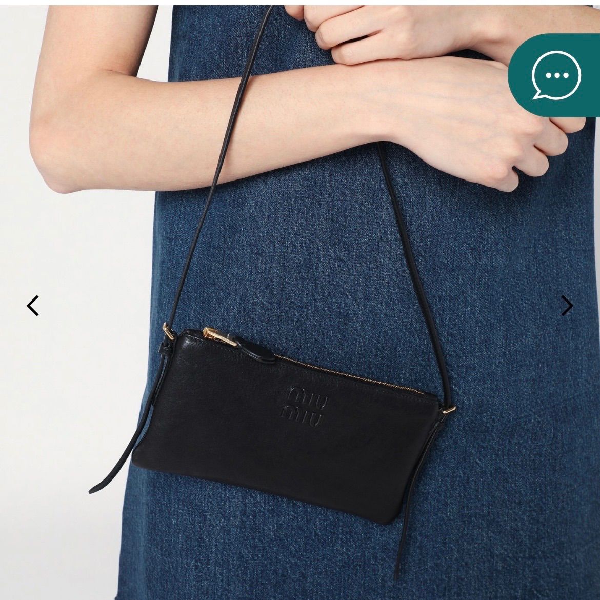  MIUMIU ミュウミュウ ミニポーチ ブラック ナッパ ポーチ バッグ