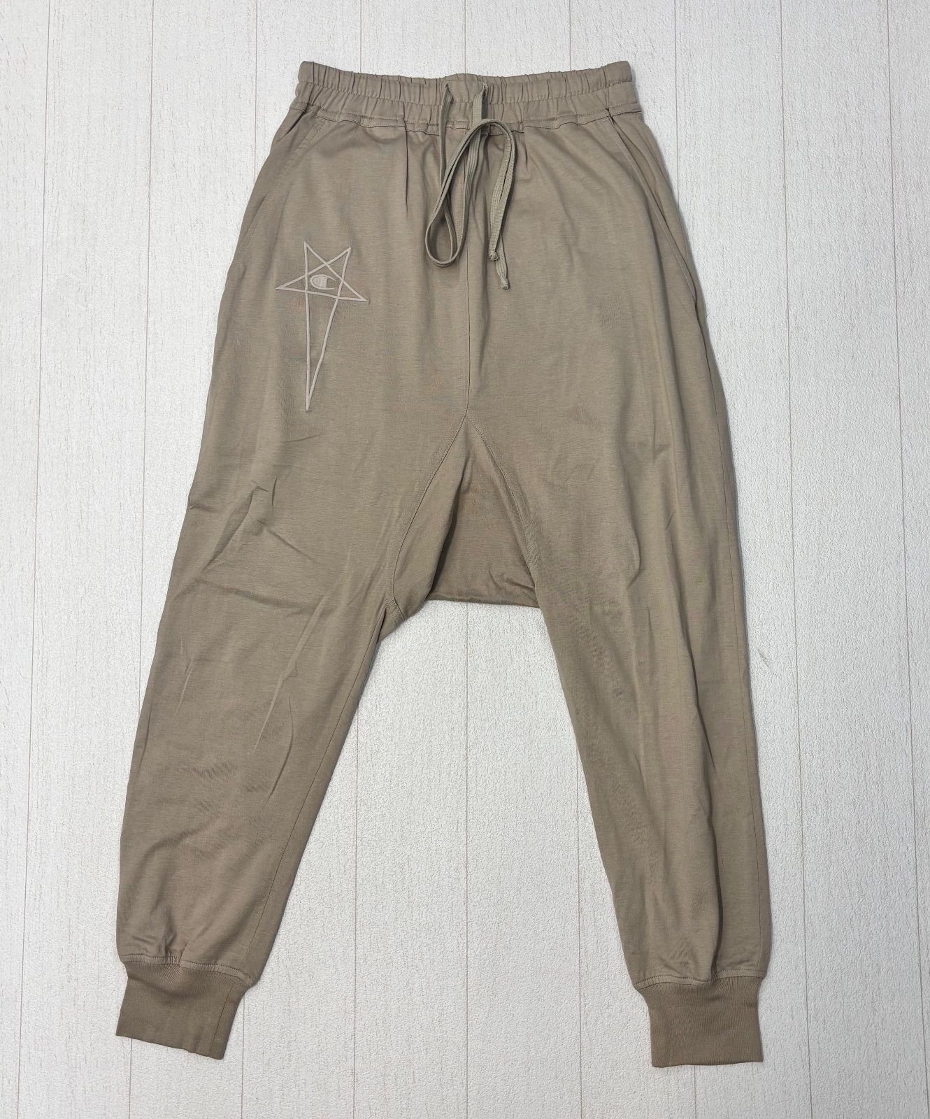 RICK OWENS オフホワイト Championエディション Prisoner Drawstring スウェットパンツ XS