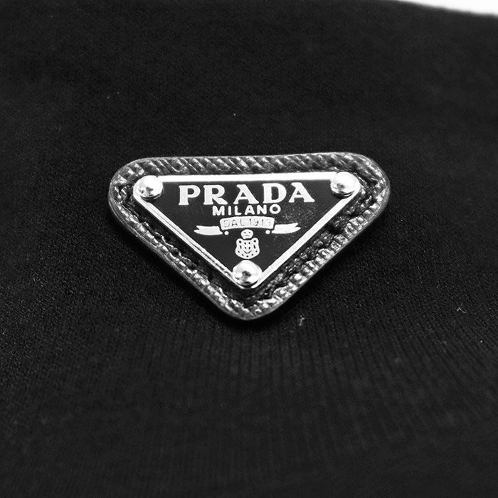 PRADA プラダ ワンピース 2023年製 ロゴ トライアングル 三角 プレート