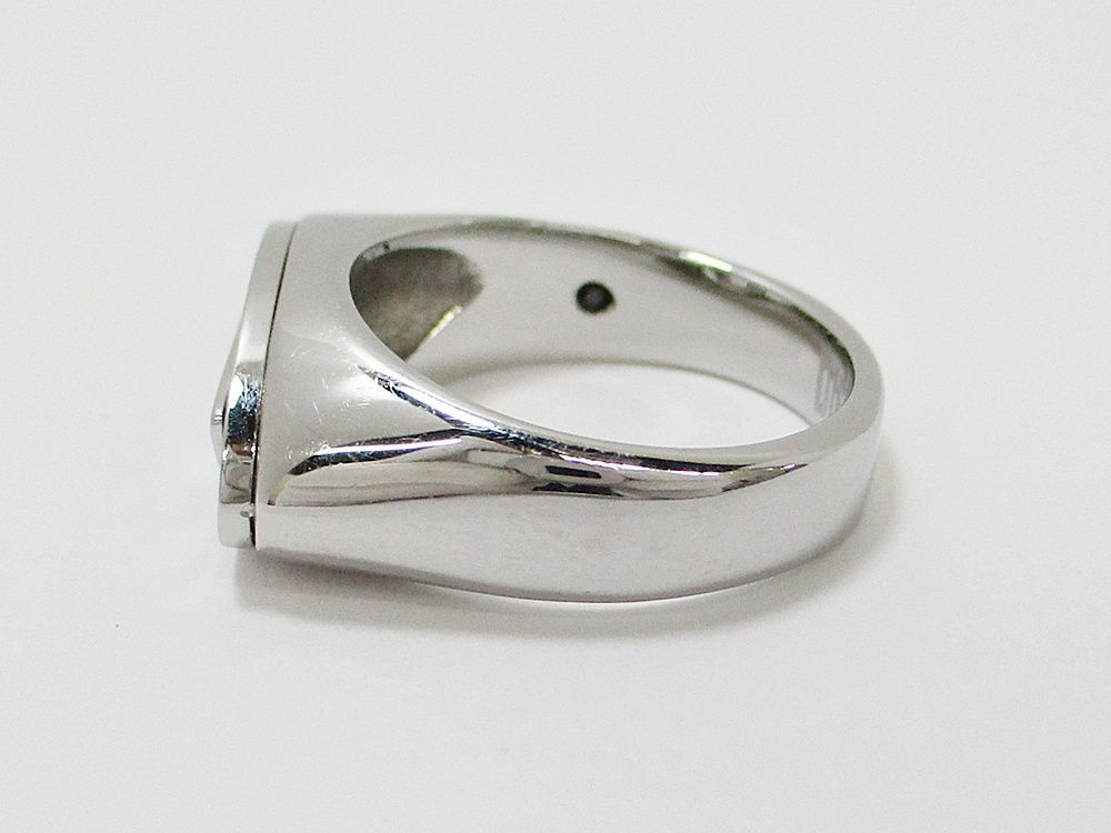 DIESEL ディーゼル ロゴリング シルバーカラー 7号 指輪 レディース