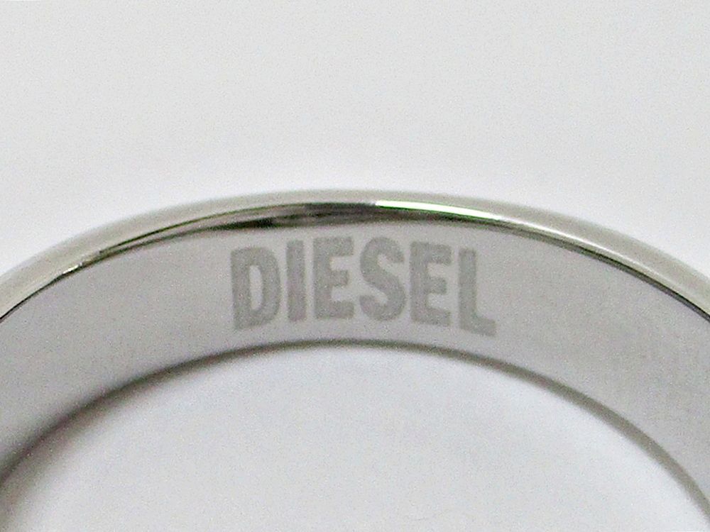 DIESEL ディーゼル ロゴリング シルバーカラー 7号 指輪 レディース