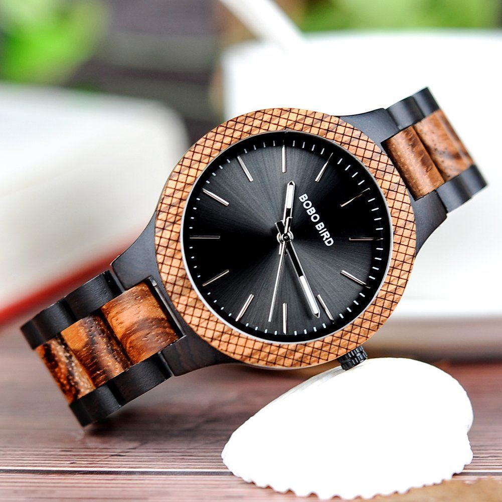 BOBO BIRD D 30-1腕時計 竹木製 メンズ クオーツ アナログ 男性用 ヴィンテージ 復古 竹木製腕時計