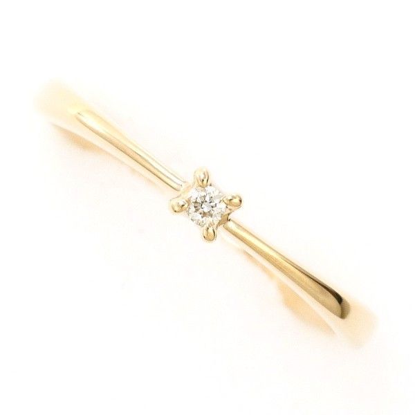 アガット K10YG リング ring 指輪 3号 ダイヤ 0.014 総重量約1.0g