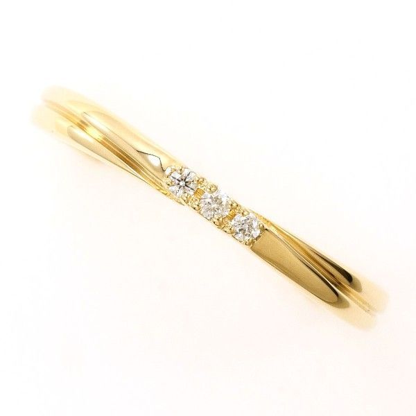 スタージュエリー K10YG リング ring 指輪 11号 ダイヤ 0.02 総重量約1.1g