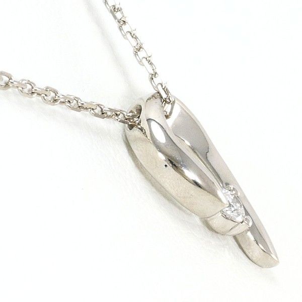 4℃ K 18 WG ネックレス necklace ダイヤ 総重量約1.5 g 約39 cm