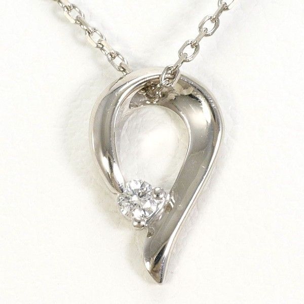 4℃ K18WG ネックレス necklace ダイヤ 総重量約1.5g 約39cm