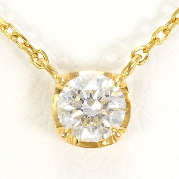 4℃ K18YG ネックレス necklace ダイヤ 総重量約1.2g 約39cm