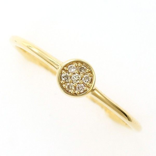 エテ K 10 YG リング ring 指輪 9号 ダイヤ 0.02 総重量約0.7 g