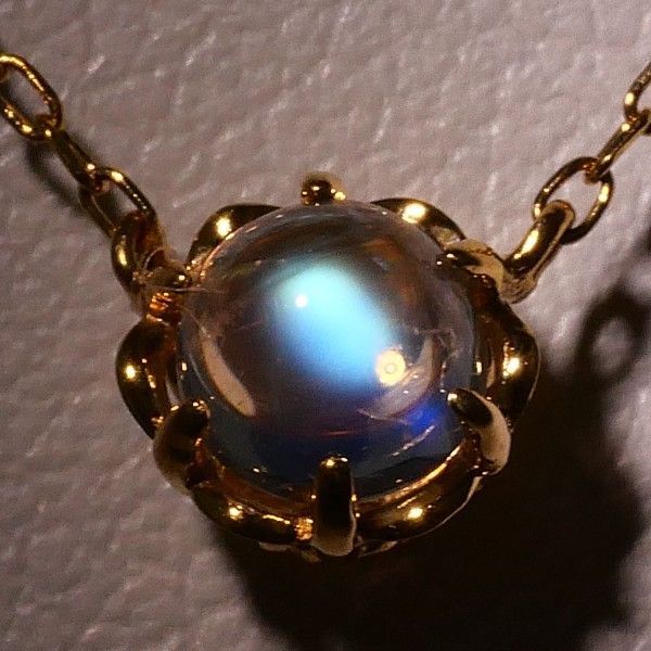 サマンサティアラ K 18 YG ネックレス necklace ブルームーンストーン ダイヤ 0.08 総重量約1.2 g 約40 cm