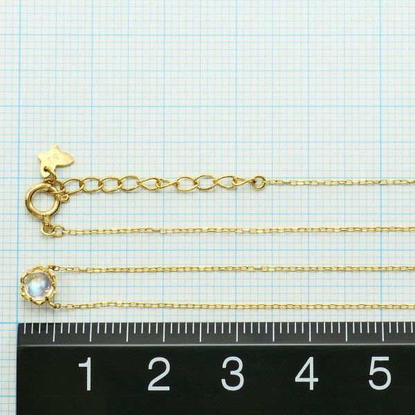  サマンサティアラ K 18 YG ネックレス necklace ブルームーンストーン ダイヤ 0.08 総重量約1.2 g 約40 cm その他 アクセサリー