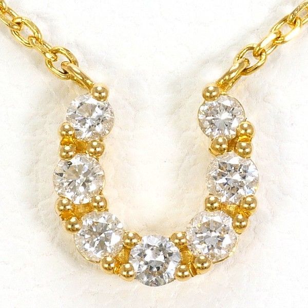 カナル4℃ K18YG ネックレス necklace ダイヤ 総重量約1.5g 約40cm