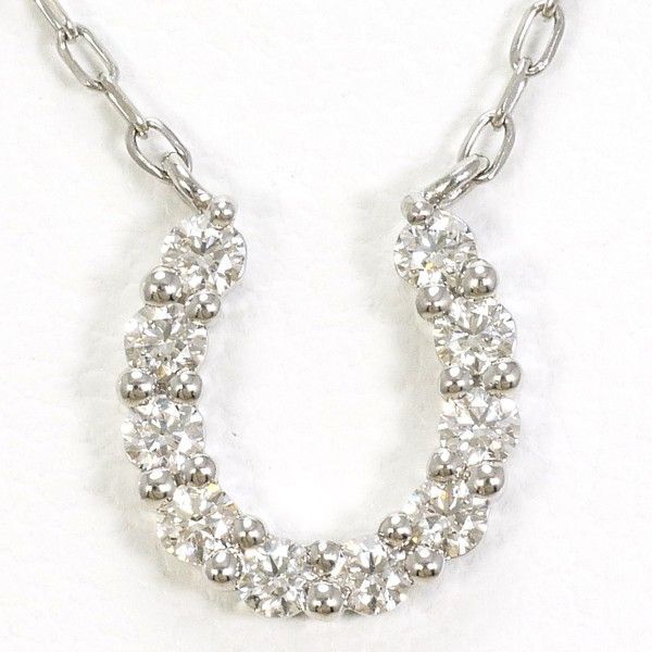 4℃ PT850 ネックレス necklace ダイヤ 総重量約2.0g 約41cm