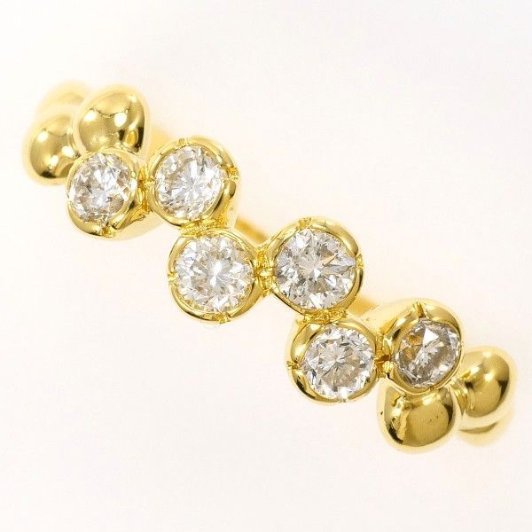 K 18 YG リング ring 指輪 11号 ダイヤ 0.50 カード鑑別書 総重量約3.7 g