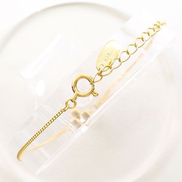 K 18 YG ブレスレット bracelet ダイヤ 総重量約1.3 g 約17.5 cm