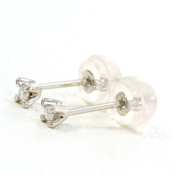 PT900 ピアス pierced earrings ダイヤ 0.02 ×2 総重量約0.5g