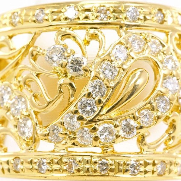 K 18 YG リング ring 指輪 13.5号 ダイヤ カード鑑別書 総重量約8.3 g