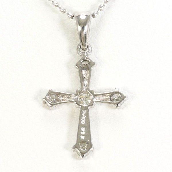 PT900 PT850 ネックレス necklace ダイヤ 0.13 総重量約2.3g 約40cm