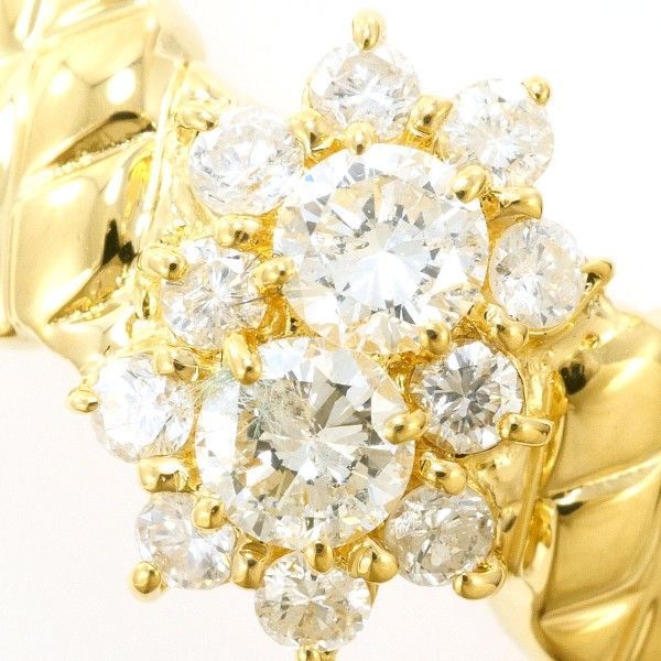 K 18 YG リング ring 指輪 11号 ダイヤ 0.50 カード鑑別書 総重量約5.0 g