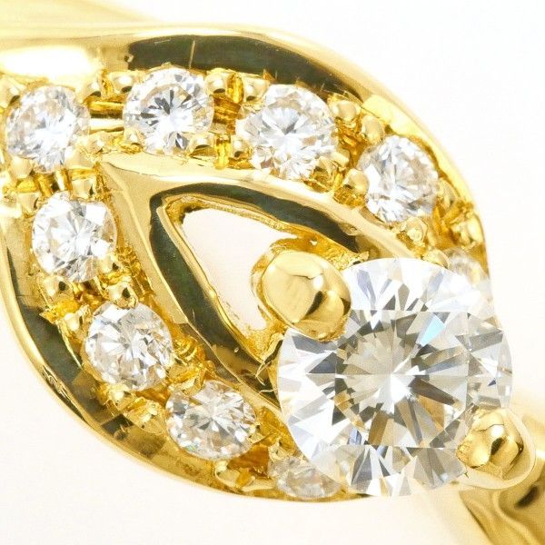 K 18 YG リング ring 指輪 11.5号 ダイヤ 0.30 カード鑑別書 総重量約4.5 g