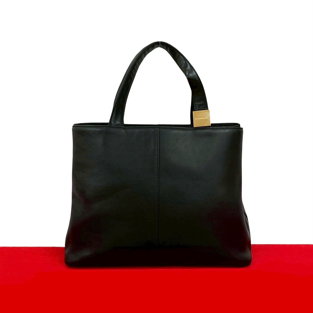 定番】BURBERRY 【レザー×ノバチェック トート バッグ】 バーバリー 鞄 