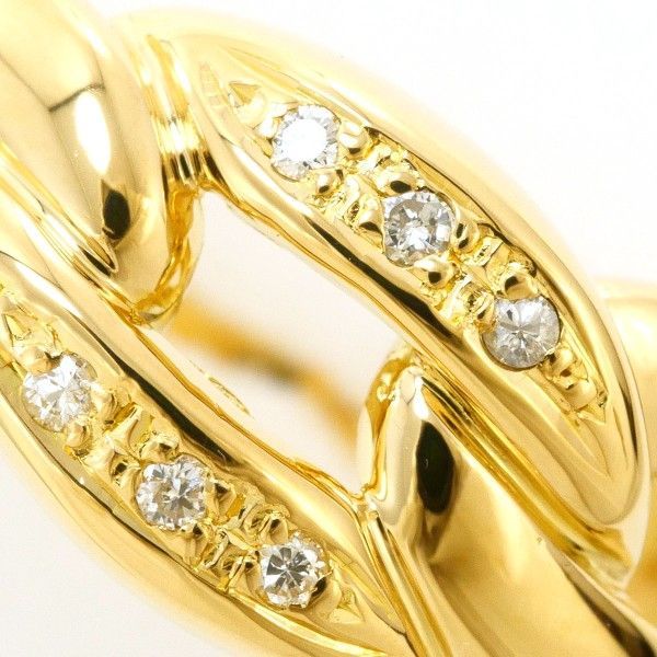 K 18 YG リング ring 指輪 14号 ダイヤ 0.04 カード鑑別書 総重量約3.8 g