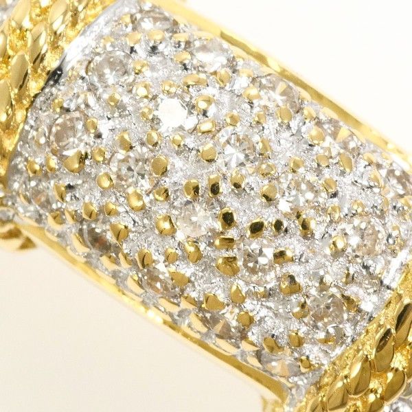 K 18 YGWG リング ring 指輪 13号 ダイヤ 0.23 カード鑑別書 総重量約4.6 g