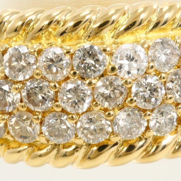 K 18 YG リング ring 指輪 11号 ダイヤ 1.38 カード鑑別書 総重量約7.0 g