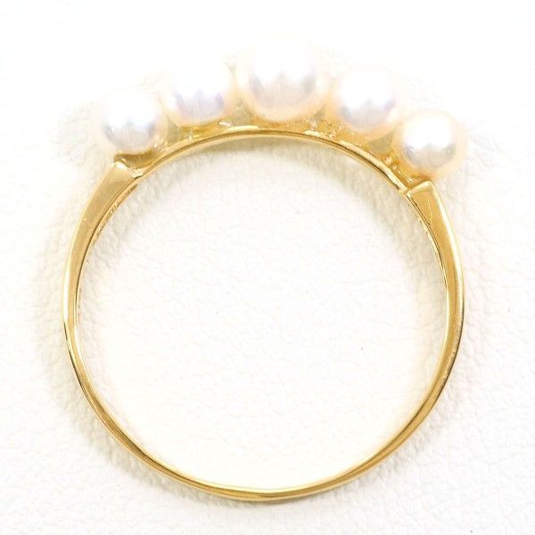 K 18 YG リング ring 指輪 14号 パール 真珠 約3.5～4.5 mm 総重量約1.5 g