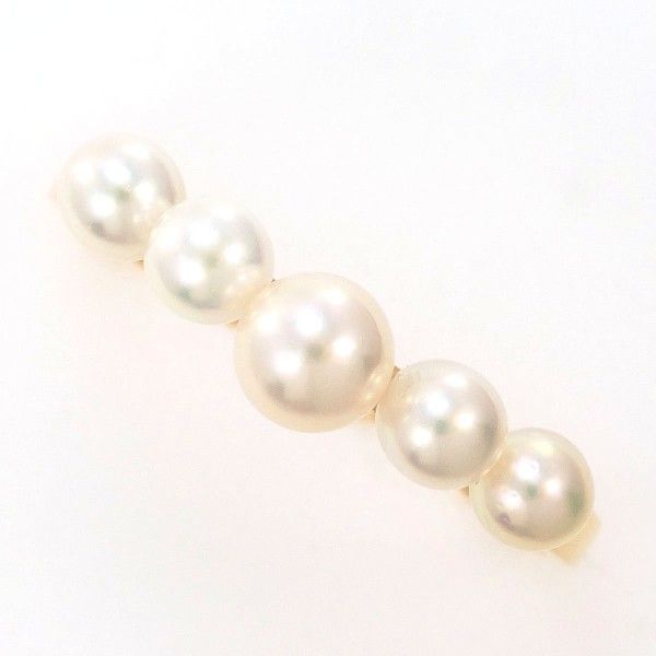 K18YG リング ring 指輪 14号 パール 真珠 約3.5~4.5mm 総重量約1.5g
