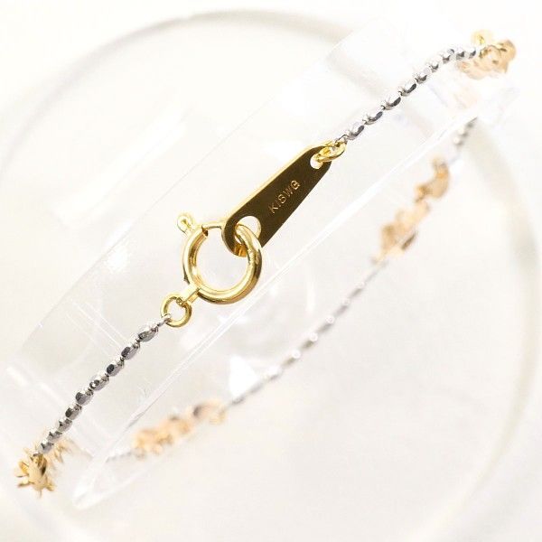 K 18 WGPG ブレスレット bracelet 総重量約1.4 g 約18 cm