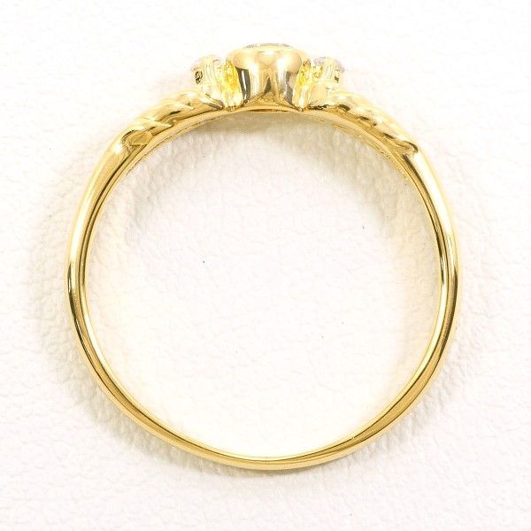 K 18 YG リング ring 指輪 8号 ダイヤ 0.12 0.03 総重量約2.0 g