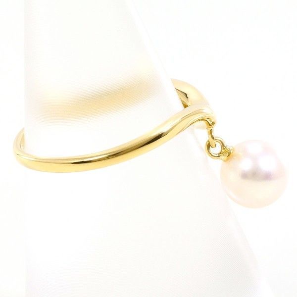 K 18 YG リング ring 指輪 9号 パール 真珠 約6.5 mm 総重量約2.3 g