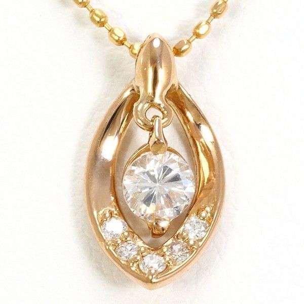 K18YG ネックレス necklace ダイヤ 0.24 総重量約2.1g 約45cm
