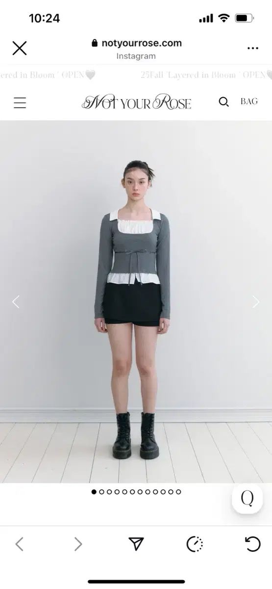 ノットユアローズ ク トップス チャコール